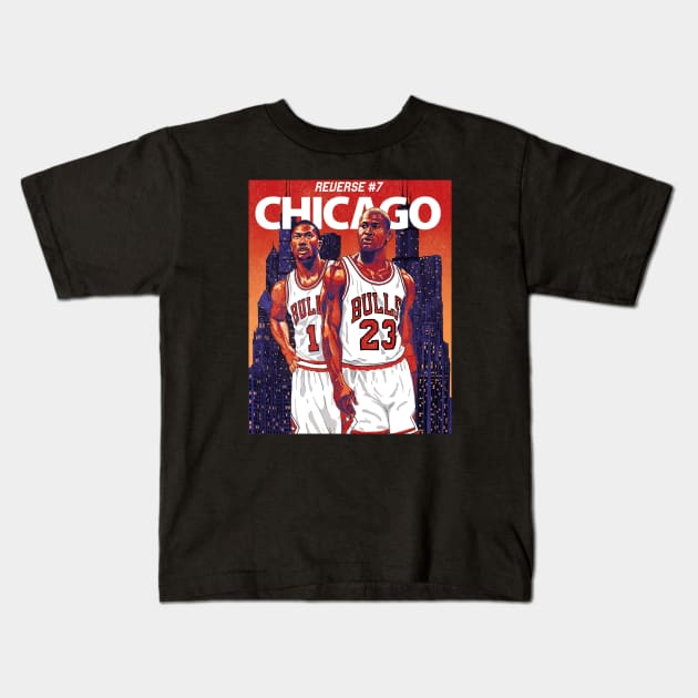 BASKETBALLART - JORDAN CHICAGO Kids T-Shirt by JORDAN-ART23